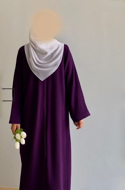 Everyday Front Open Abaya - Indigo