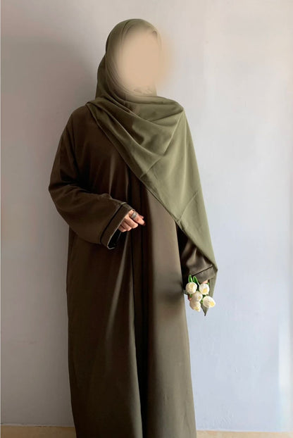 Everyday Front Open Abaya - Dusk