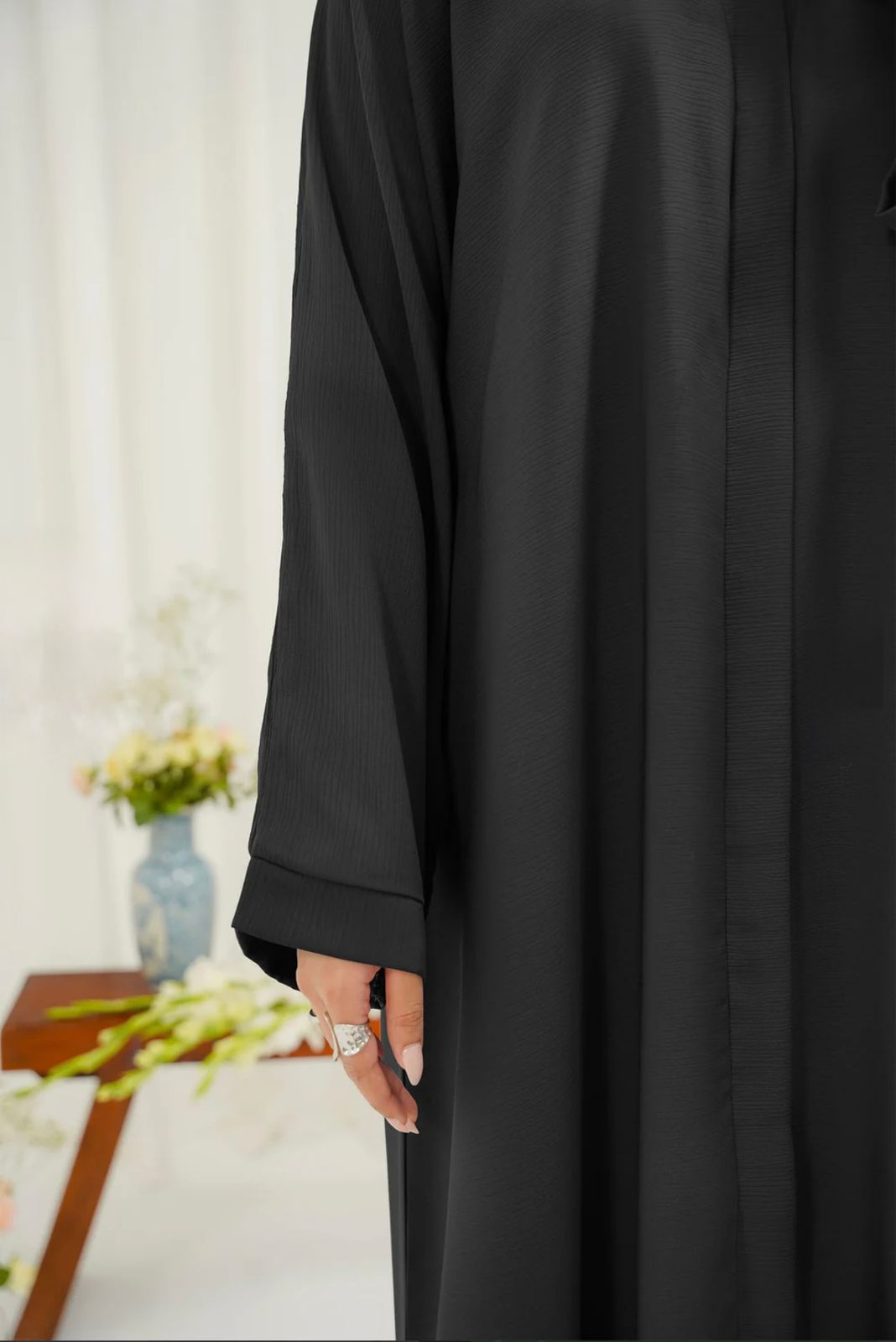 Kaftan abaya plan black