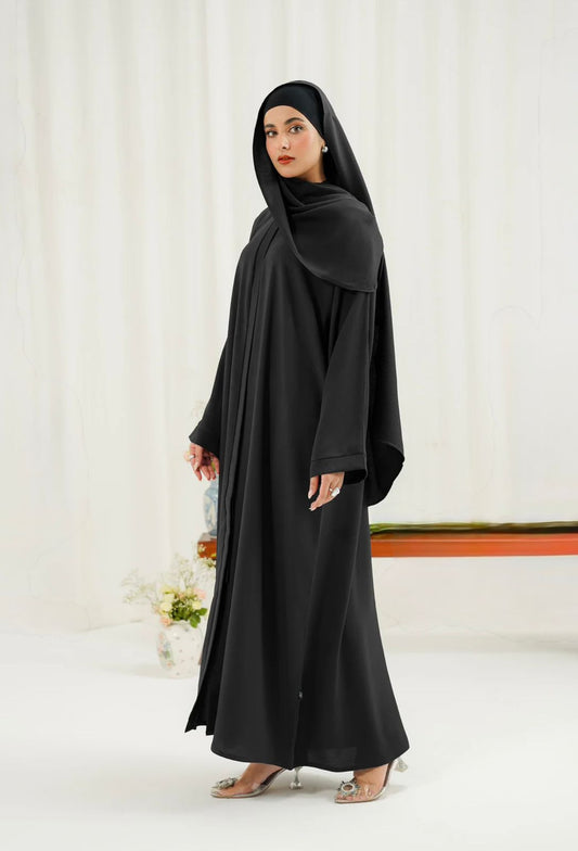 Kaftan abaya plan black