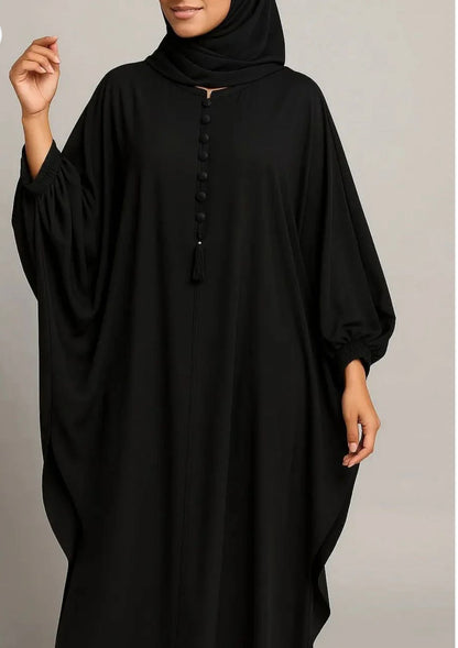 Kaftan abaya plan black