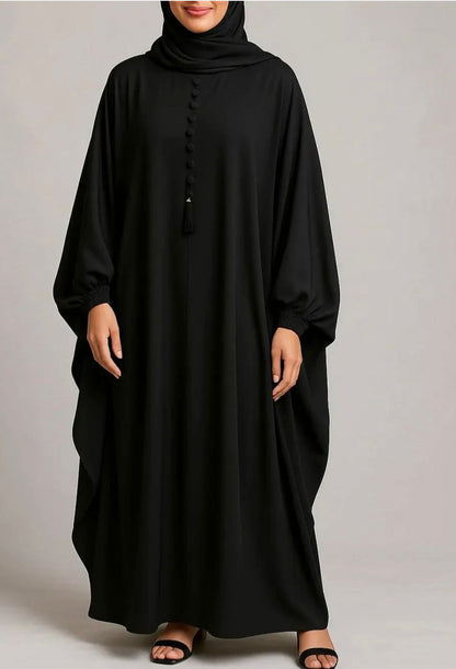 Kaftan abaya plan black