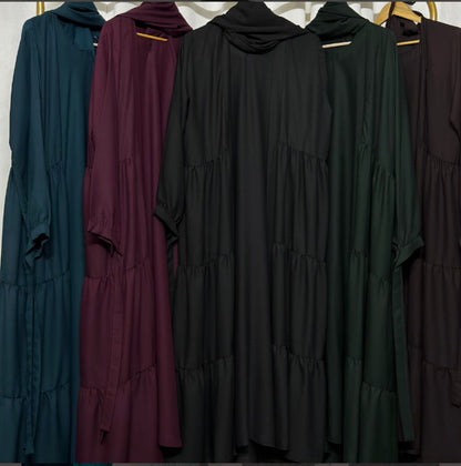3 layer turkish abaya separate inner