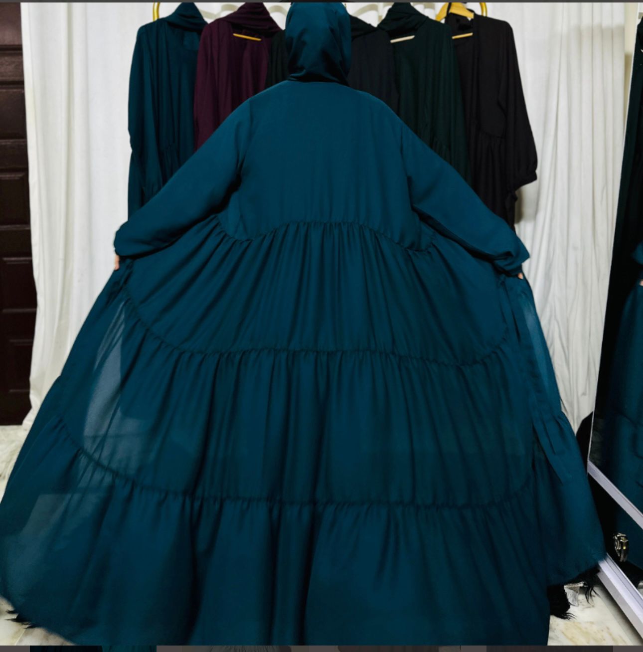 3 layer turkish abaya separate inner