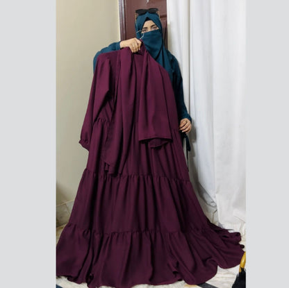 3 layer turkish abaya separate inner