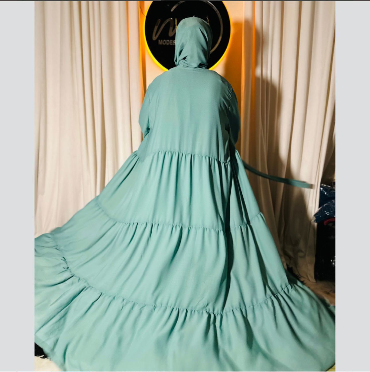 3 layer turkish abaya separate inner