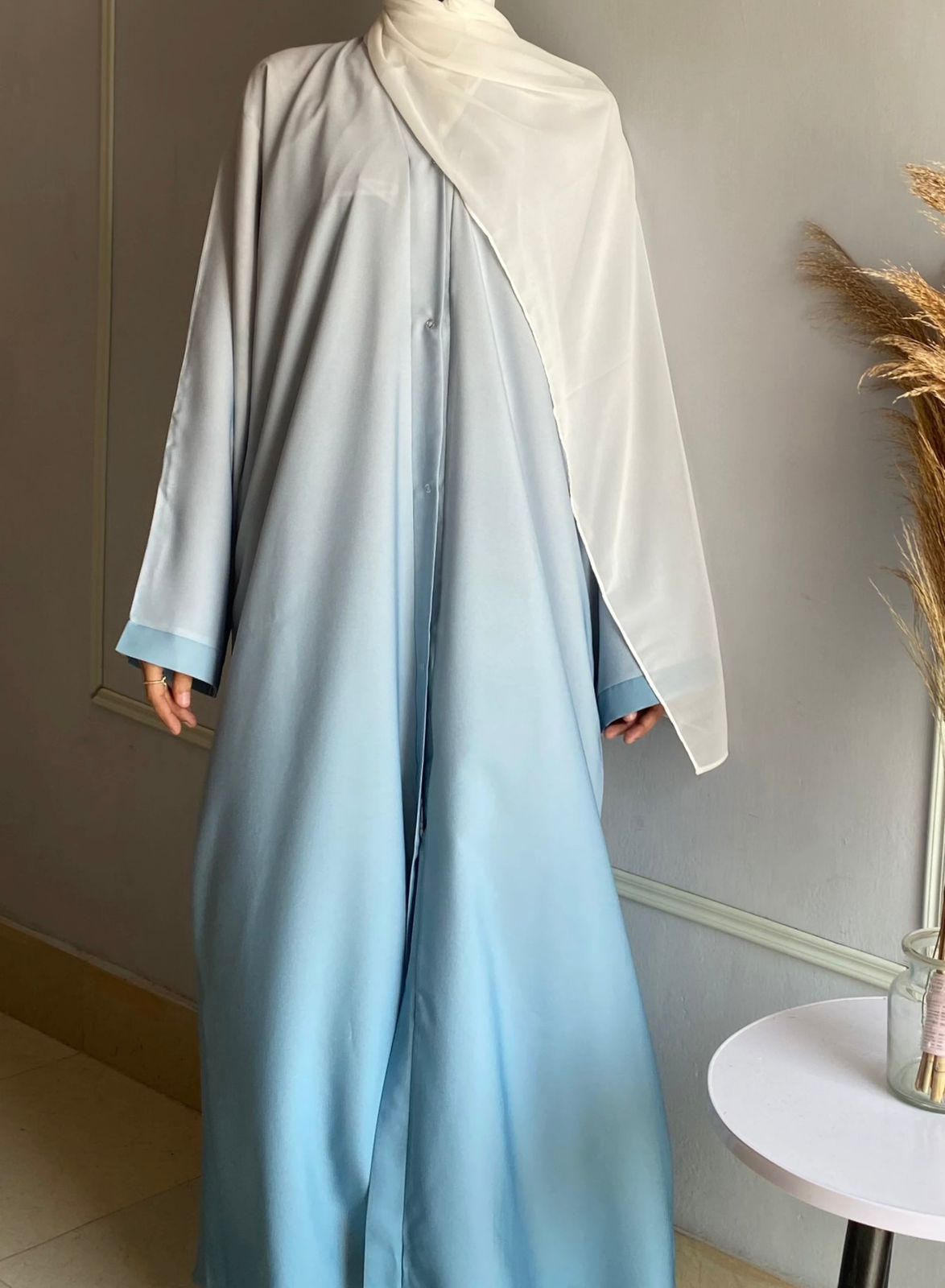 Ombre Serenity Abaya - Sky