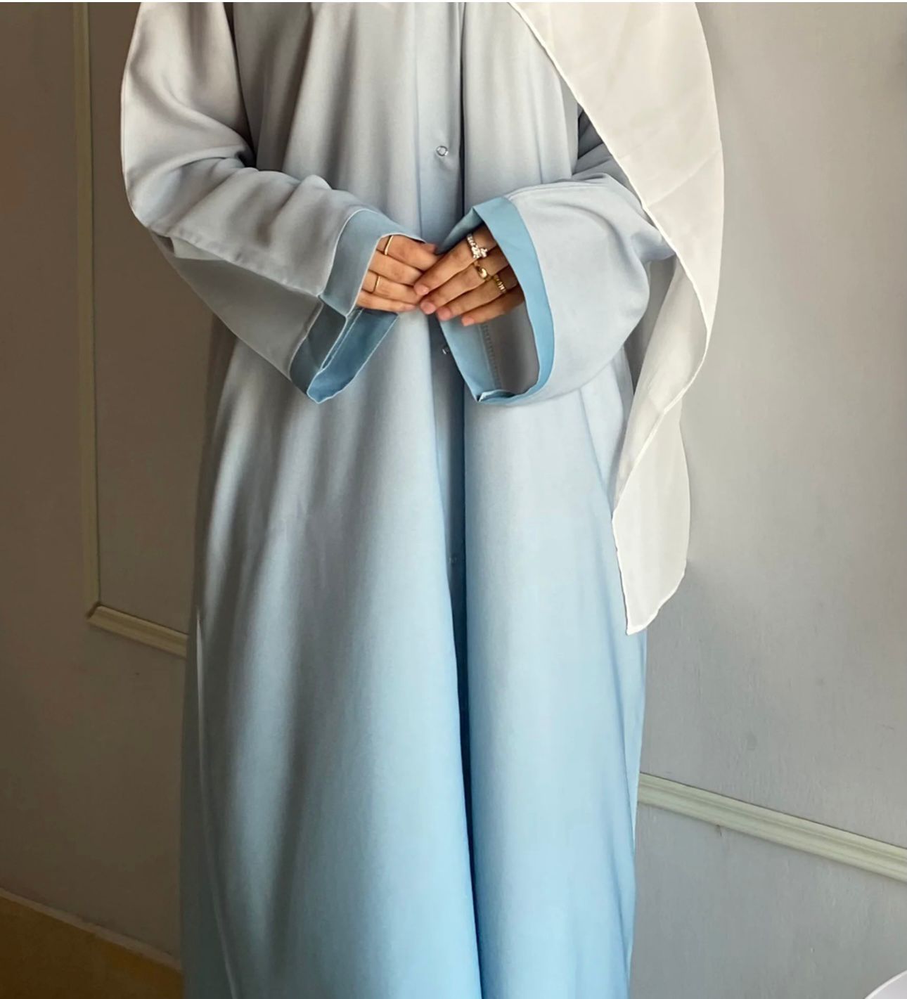 Ombre Serenity Abaya - Sky