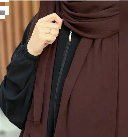 Premium Front Zipper Abaya With Free Naqab