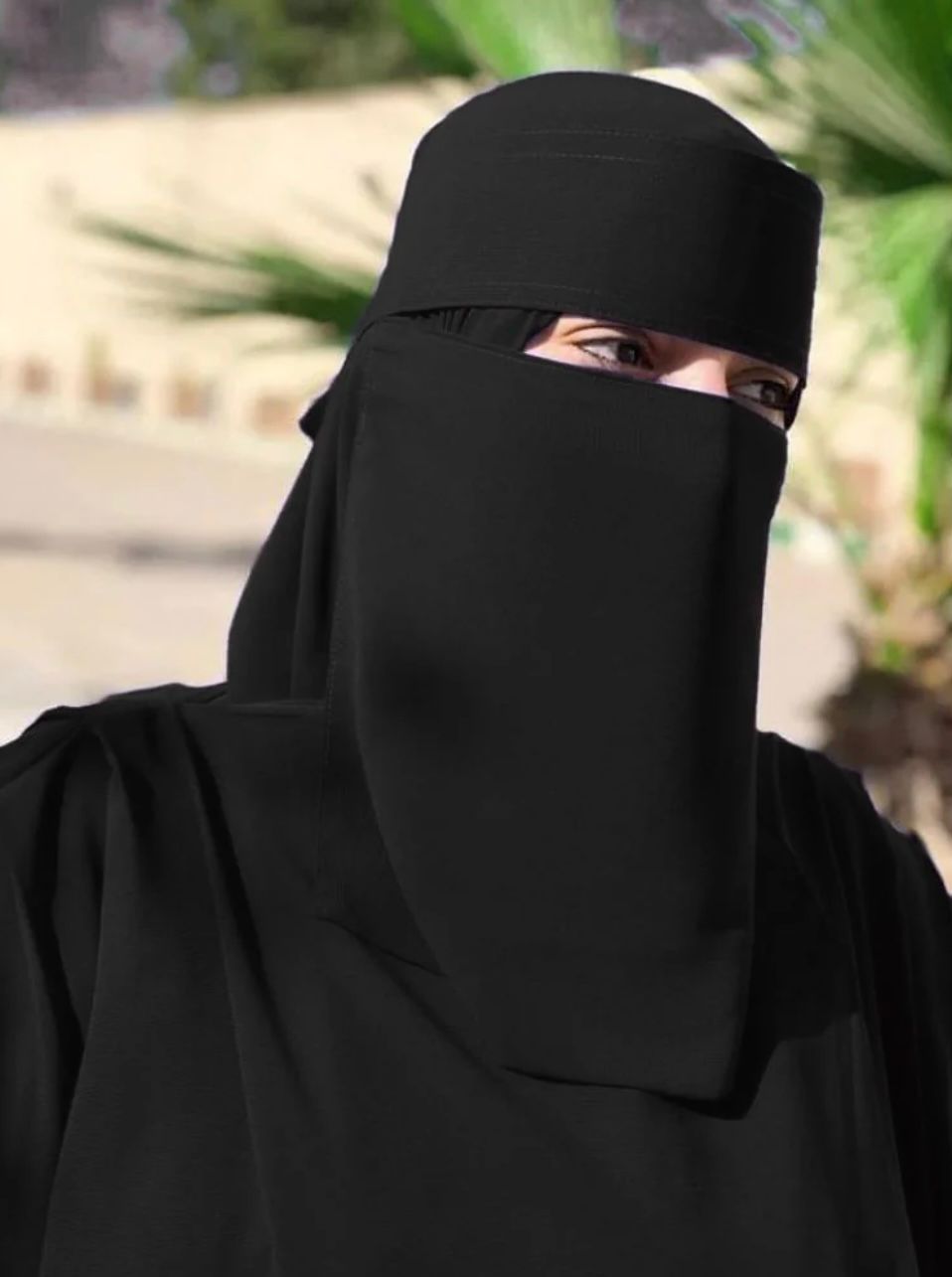 3 Piece Saudi Niqab, Hijab & Cap Set